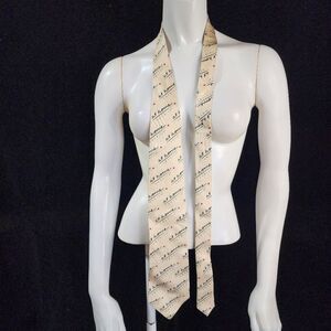 At Home America Cream, Navy Blue, & Red Silk Tie